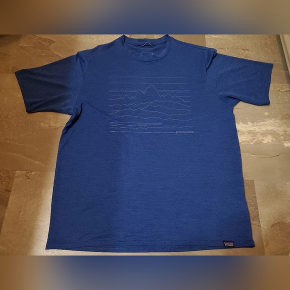 Patagonia Capilene Cool Daily Blue Men's short sleeves shirt. Heathered. Size S. - Picture 1 of 7